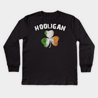Irish Saint Patrick Hooligan Kids Long Sleeve T-Shirt